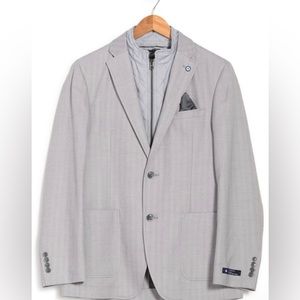 Ben Sherman Herringbone Two Button Notch Collar Jacket